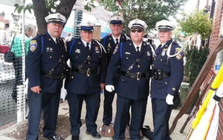 Armed security guards on the street