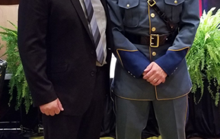 Armed security guards standing together