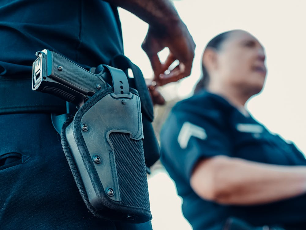 An armed security officer