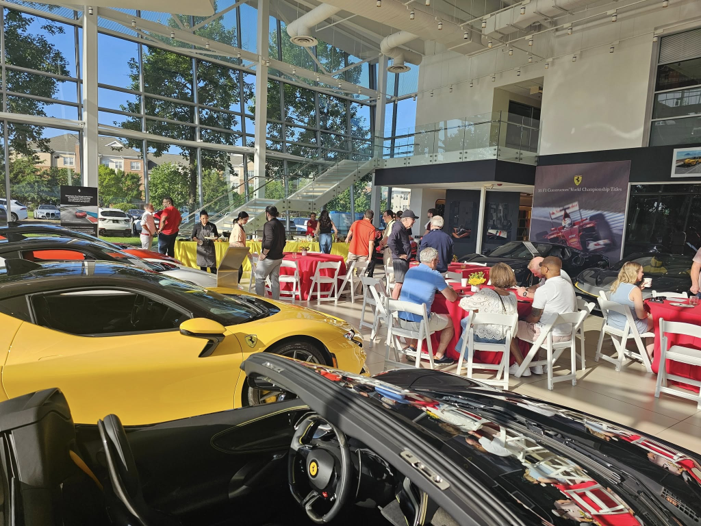 An event at a car showroom