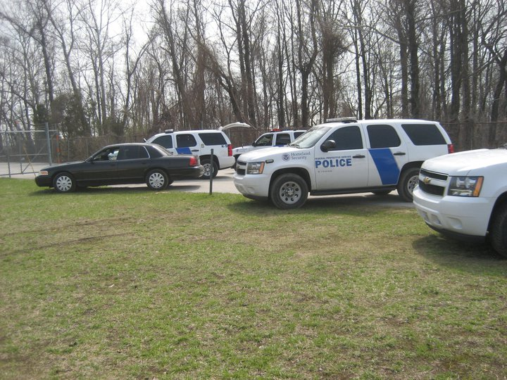 Cars departing on a safe travel route for a VIP