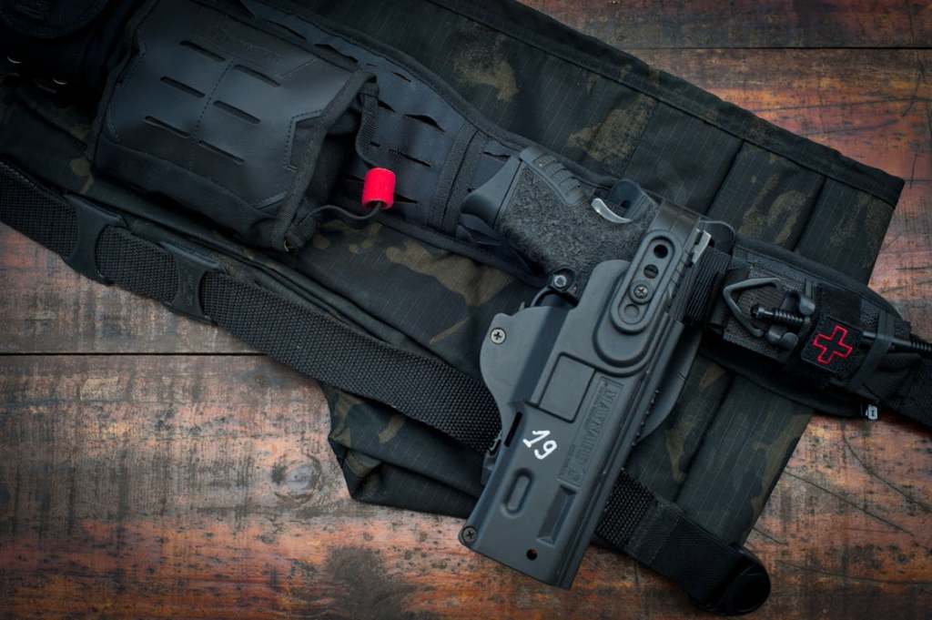 A belt and gun