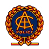 Official logo of the International Association of Chiefs of Police with a golden laurel wreath and blue emblem.