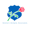 National Law Enforcement Officers Memorial Fund logo featuring a blue badge with a red rose across it.